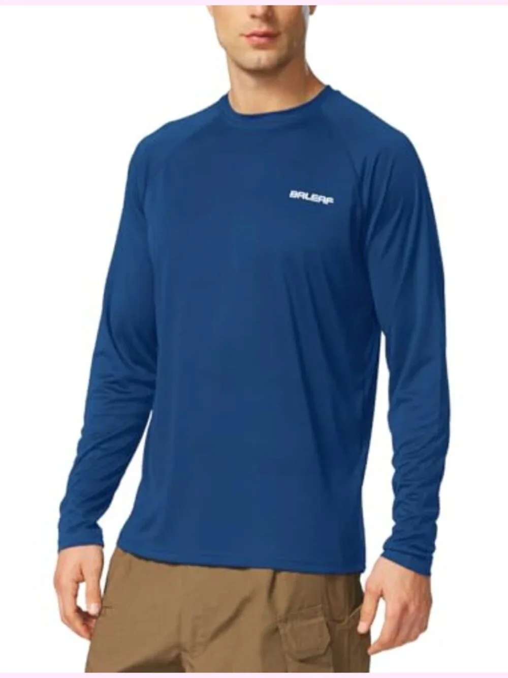 Men's UPF 50+ Long Sleeve Rash Guard Sun Protection Shirt Quick-Dry